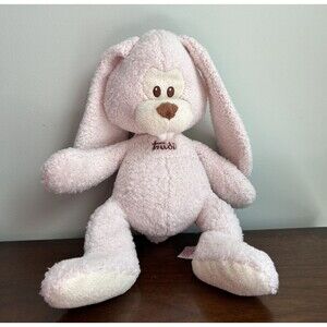 Trudi Italy Pink Bunny Rabbit Plush Stuffed Animal Doudou Sherpa 14"
